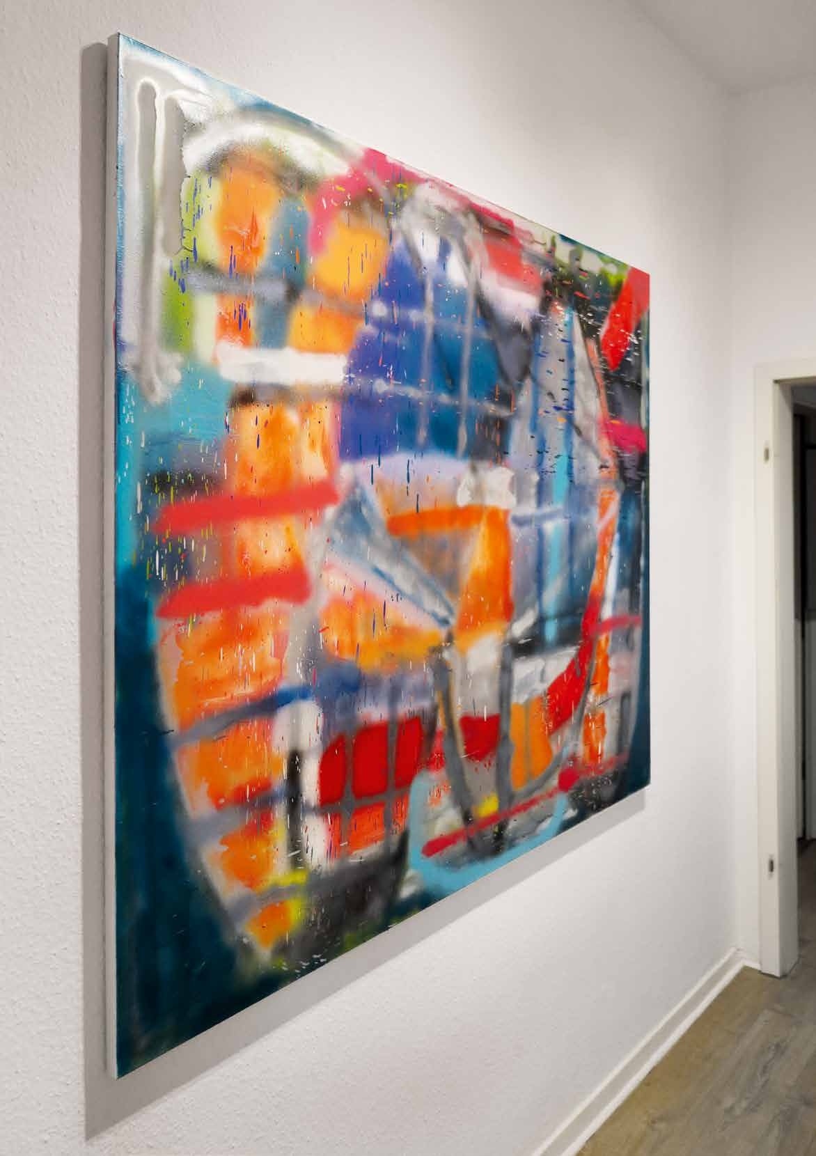 Nils Jendri - Splitter | 180 x 150 cm | lacquer and arcrylic on canvas | 2025
